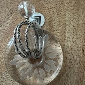 Silpada etched glass and sterling pendant